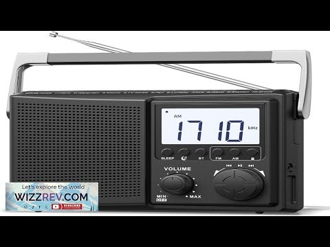 LEOTEC AM FM Radio with Bluetooth Portable Radio Strong Reception Plug in Wall Battery