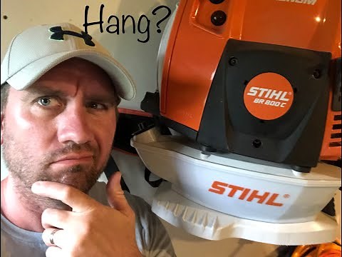 How to hang Stihl BR800 backpack blower for storage