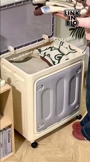 🧺 Best Plastic Cloth Storage Boxes | Foldable & Durable Clothes Organizer Review 🧦✨#diy #shorts
