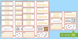 Numbers 11-20 Make Read Write Activity Mats