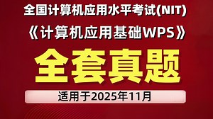 [2026年]全国计算机应用水平考试(NIT)-计算机应用基础(WPS Office)-A013+含评分题库