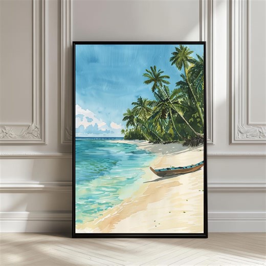Marshall Islands Watercolor Poster, Pacific Island Travel Art Print - Etsy