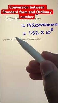 Conversion between Standard form and Ordinary number #mathshorts #number
