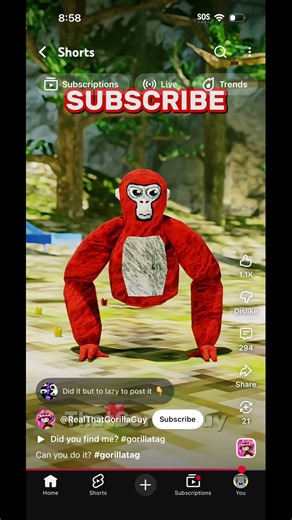 Where’s my subscription, buddy? #gorillatag #gorillatagquest