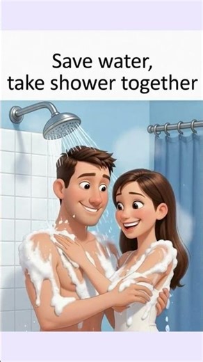 Let's save water, take shower together #romantic #morningromance