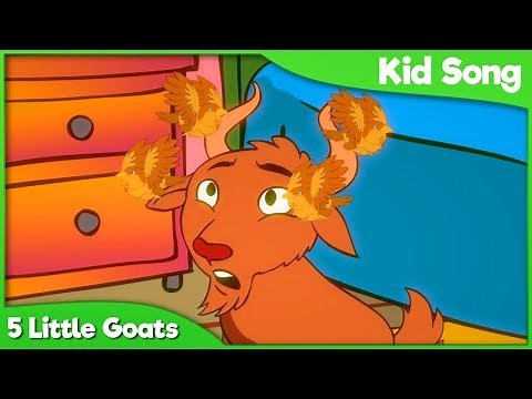 FIVE LITLLE GOATS Kids Song 🐐 Educational Videos for Children