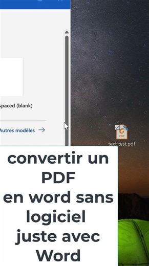 Convertir un PDF en Word Sans Logiciel (100% Gratuit avec Microsoft Word) 🔥 #astuceword