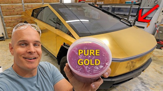 I transformed a Tesla into gold!✨