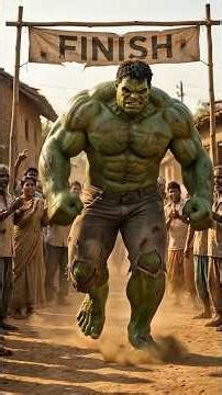 AI Hulk Win The Race 🎉 Hulk AI Video | Hulk Vs Jungle Goons #shorts #hulkai