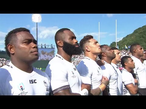 Fiji sing national anthem in Kamaishi