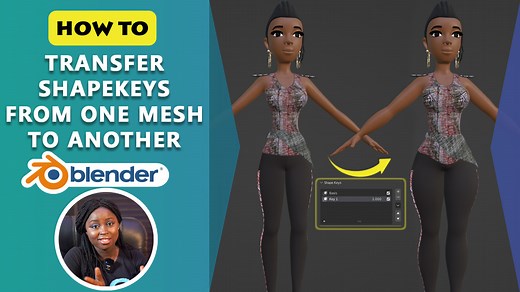 Transfer Shape Keys From One Mesh To Another In Blender | BlenderNation Bazaar