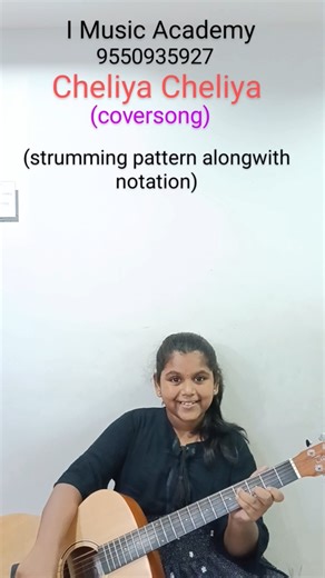 "strumming pattern for cheliya cheliya"#shorts#music#guitar#imusicacademydsnr