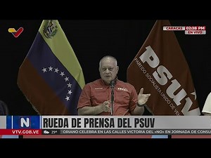 Diosdado Cabello, rueda de prensa del PSUV, 17 de noviembre de 2025