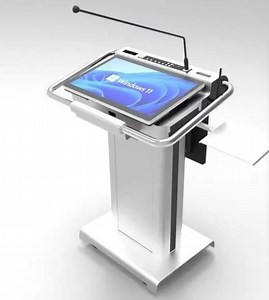 [Hot Item] Digital Smart Aluminum Steel Teaching Podium with Aio Touch Screen Display