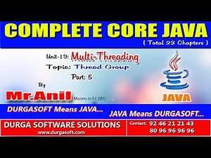 Core Java-Multi-Threading-Thread Group-Part 5