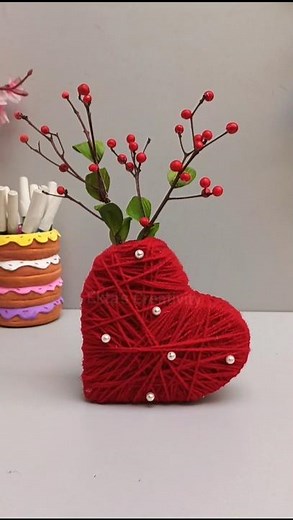 Heart String Art Vase | Easy DIY Home Decor ❤️ | Ekta’s Creativity #StringArt #DIYDecor