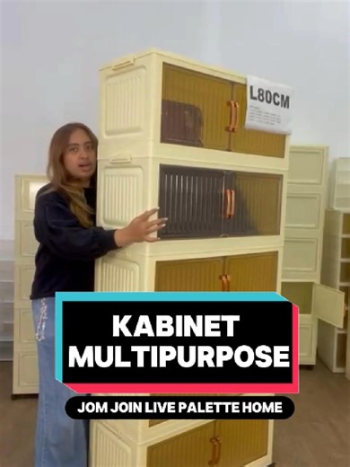 Satu kabinet, macam-macam guna ✨ Kabinet multi purpose Palette Home sesuai untuk dapur, bilik, atau ruang tamu. Kemas, praktikal & jimat ruang 🏠 #PaletteHome #BaranganRumah #RumahKemas #SusunAturRumah #KeperluanRumah #RumahTeratur #HiasanRumah