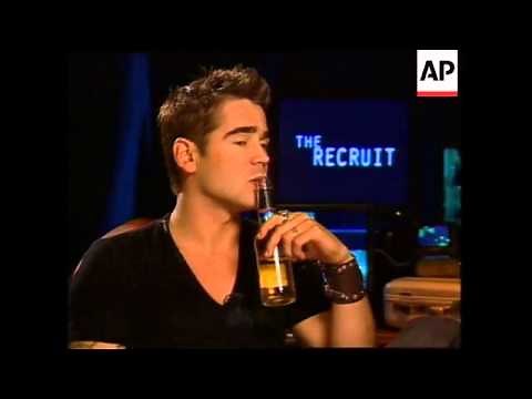 Colin Farrell smoking and drinking beer throughout interview
