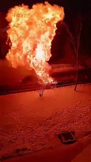 Gas explosion in a car. No one was injured.