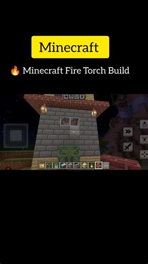 🔥 Minecraft Fire Torch Build Tutorial | Easy Survival Build | Minecraft Shorts 🔥