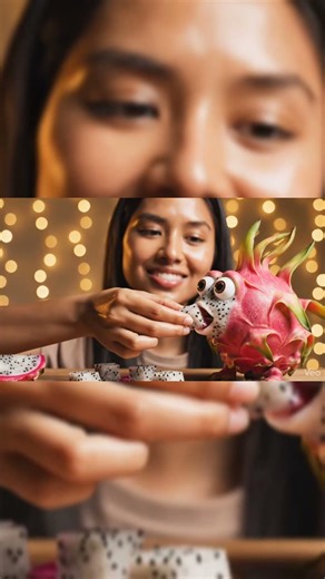 Dragon Fruit Baby 🐉 ASMR (So Aesthetic!) #shorts #mukbang #food #asmr #dragonfruit