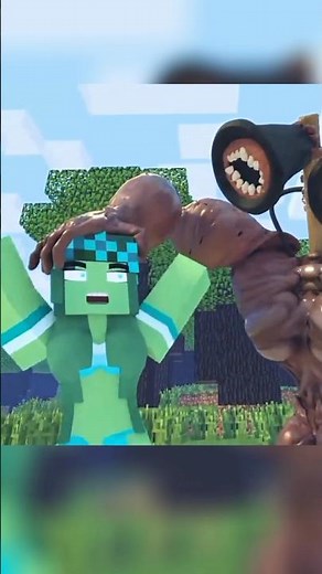 can zombie saves his girlfriend from siren head #minecraft #viral #shorts
