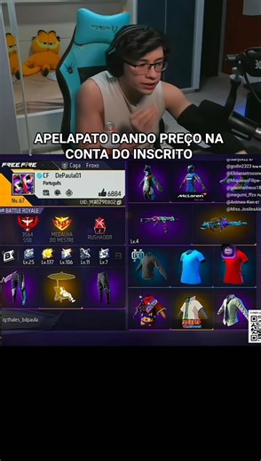 Account of R$120 Reais #freefire #apelapato