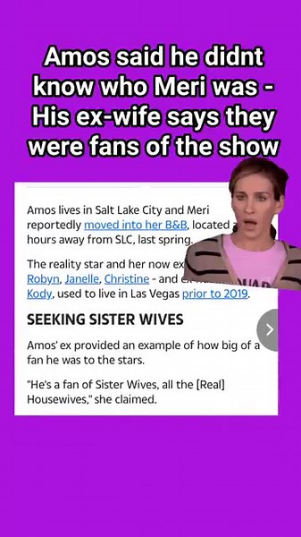 Meri Brown’s new boyfriend has 4 ex-wives and multiple ex-fiancés - his most recent ex-wife spoke to the Sun and shared some details She called him “narcissistic and controlling” 1. She claims he was a fan of sister wives, knows who Meri is & wanted to find her house in Las Vegas 2. He’s a fangirl of reality tv 3. He is an opportunist that uses women for a “payday” 4. He bounces around from job to job 5. He lied to her about the number of marriages he had 6. He was dating someone right up to the