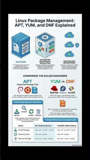 APT vs YUM vs DNF – Linux Package Managers Explained #linux