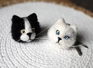 Keychain Mini Needle Felted Cat – Cute Wool Cat Keyring, Handmade Animal Bag Charm, Kitty Gift for Cat Lover - Etsy Canada