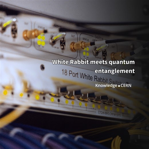 94K views · 2.1K reactions | White Rabbit meets quantum entanglement ⚛️ The CERN-born open-source timing technology is being tested for its potential in quantum networks and secure quantum communication Find out more: https://home.cern/news/news/computing/white-rabbit-meets-quantum-entanglement | CERN | Facebook