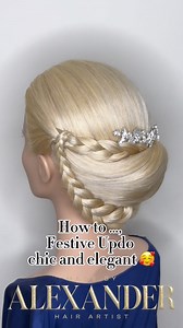 16K views · 289 reactions | How to .., Festive Updo Romantic 殺 in few minutes 珞 Updo Romantic 殺 . “Feel like a queen with this elegant and royal braided hairstyle.” Updo quick & easy Bridal Updo Romantic & Elegant Easy & Simple Romantic Simple & Easy Hair Tutorial Romantic 殺 ✨WATCH ✨LEARN ✨SAFE #fashionstyle #hairstyling #longhairstyles #wedding #braidstyles #weddinginspiration #bridalstyle #valentinesday #valentinesday2025 | MadeByAlexander | Facebook