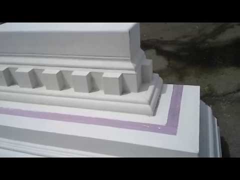 GFRC Cornice Part X - Attached Frame with Anchors Ready to Install