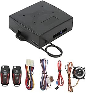 12V Universal Car Keyless Entry AntiTheft System with One Button Start/Stop, Remote Lock Trunk Release for Enhanced Vehicle Security