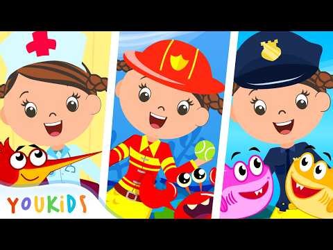 Mermaid Heroes Help Baby Shark! | Nurse, Firefighter & Police Mermaid Underwater Adventure | YouKids