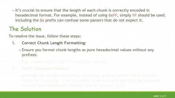Fixing Chunked Transfer Encoding Issues Across Browsers
