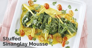 This Bicolano dish is made with fish wrapped in pechay leaves and is stewed in coconut milk. This version by Chef Lau has a delicious twist: we made a tasty, creamy mousse using fish fillets and paired it with a fragrant and flavorful sauce with coconut milk and aromatic herbs. Chef Rolando Laudico is the current brand ambassador of Cuisinart. Visit our YouTube channel for more videos, recipes, and step-by-step guides: www.YouTube.com/Yummyph | Yummy PH