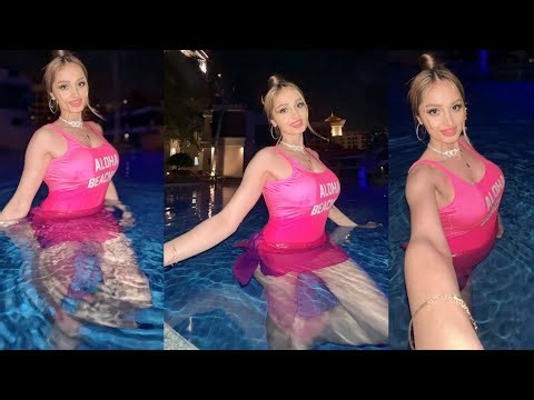 Relaxing Night Swim 🌊 | Poolside with Lana Rose