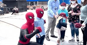 Watch Tom Holland Meet Young 'Spider-Man' Fan Who Saved Sister From Dog Attack