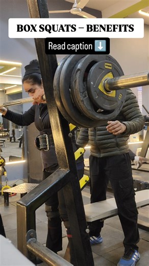 Rahul Nirmal on Instagram: "Benefits of Box Squats 💪 1️⃣ Improves squat technique Box squats teach proper depth control, balance, and sitting back correctly, which improves overall squat form. 2️⃣ Knee-friendly movement They reduce stress on the knees compared to regular squats, making them useful for people with knee discomfort or during rehab. 3️⃣ Builds posterior chain strength Box squats heavily activate the glutes, hamstrings, and lower back—great for improving deadlifts and overall lower-
