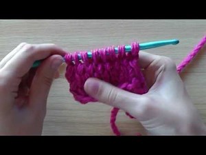 Knooking knit stitch for left handed