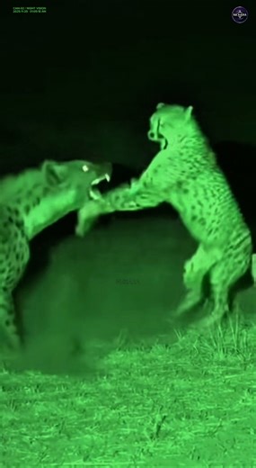 “Cheetah Takes Down a Hyena in a Brutal Night Fight!”