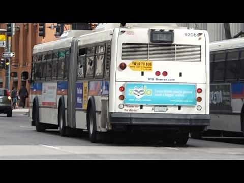 RTD DENVER NABI ARTICULATED BUS 9206 RUNNING ROUTE 15L IN DOWNTOWN DENVER