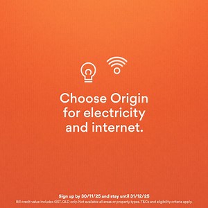 54K views | Find out how you could get $150 in bill credit for electricity and $100 for internet. Or bundle them all for up to $250 in bill credit. Sign up by 30/11/25 and stay until 31/12/25. Bill credit value includes GST. QLD only. Not available all areas or property types. T&Cs and eligibility criteria apply. | Origin Energy | Facebook