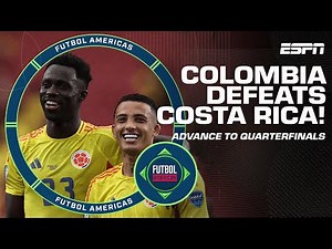Colombia advances to quarterfinals after 3-0 victory over Costa Rica 😤 | Futbol Americas