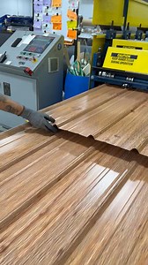 403K views · 2.7K reactions | We're rollforming a nice stack of Cedar Natural Tuff-Rib metal siding panels today. 襤 If you're loving the look of these TruSteel wood prints and want to see more, check out our full offering at https://www.truemetalsupply.com/colors  | True Metal Supply | Facebook