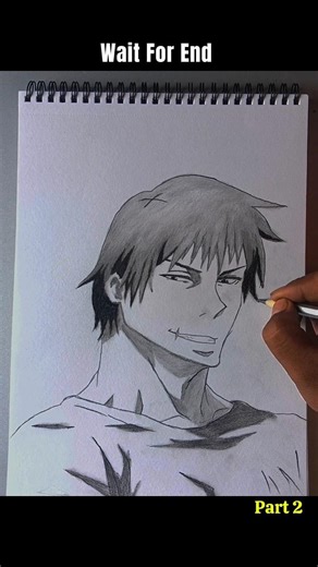 how to Draw Toji (Pert 2)😈 #shorts