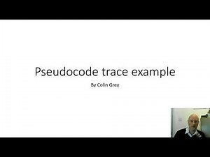 Pseudocode trace example