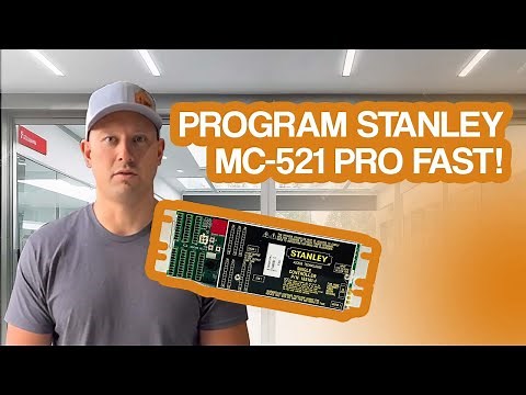 How To Program a STANLEY 185101 MC-521 Pro (Black) Controller | Low Energy Single Opener
