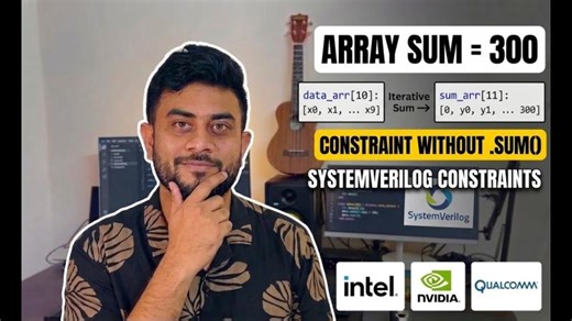 SystemVerilog Constraint Trick |Array Sum 300 Without Using .sum() | Interview Question | Debadi Prasanna Gongopadhyay